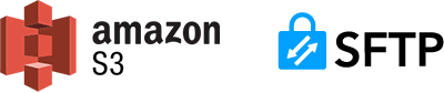 AWS s3 and SFTP logo